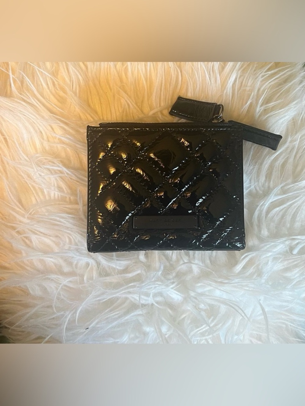 🐆Kurt Geiger Leopard Print & Black Patent Shoulder Bag with Gold Chain & Wallet - Picture 5 of 11